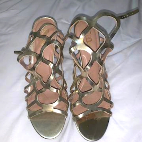 Gladiator Gold Sexy Sandals - Picture 1 of 4